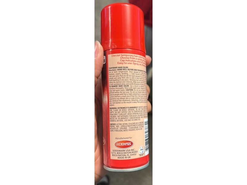 Goodmark Spray On Shampoo Out Hair Color, Temporary Red, 3 oz/85 g