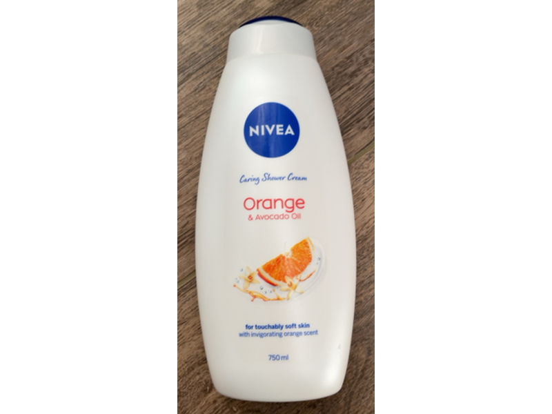 Nivea Caring Shower Cream, Orange & Avocado Oil, 750 mL