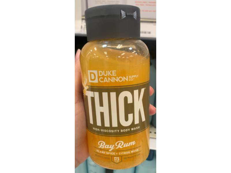 Duke Cannon Supply Co. Thick High-Viscosity Body Wash, Bay Rum, 17.5 fl oz