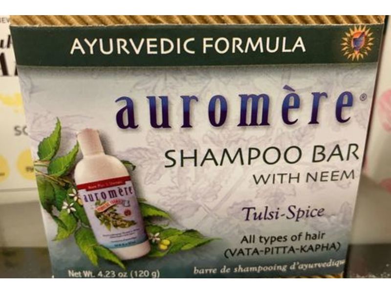 Auromere Shampoo Bar With Neem, Tulsi-Spice, 4.23 oz