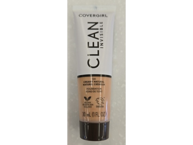Cover Girl Clean Invisible Foundation, 120 Creamy Natural, 1 fl oz/30 mL