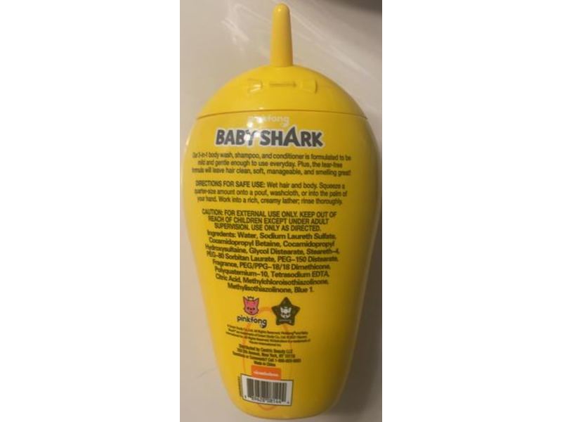 Baby Shark 3-1 Body Wash Shampoo & Conditioner, 14 fl oz/414 mL