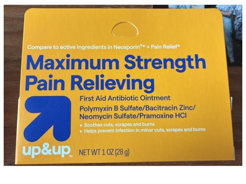 Up & Up Pain Relieving First Aid Antibiotic Ointment, Maximum Strength, 1 oz/28 g