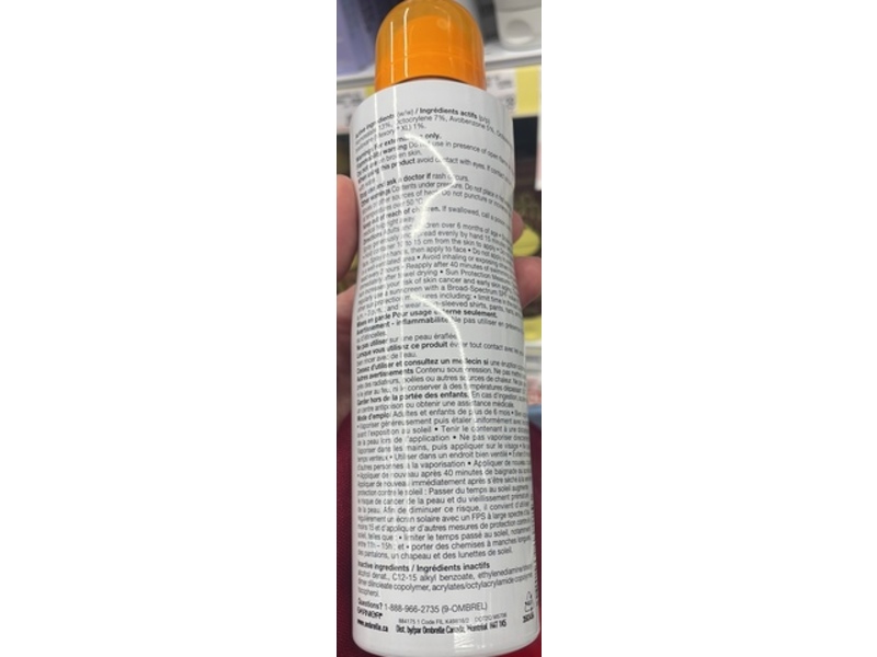 Garnier Ombrelle Sport Clear Sunscreen Spray, SPF 45, 122 g