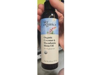 Sky Organics Organic Coconut & Macadamia Shine Oil, 6 fl oz/177 mL - thumbnail 2