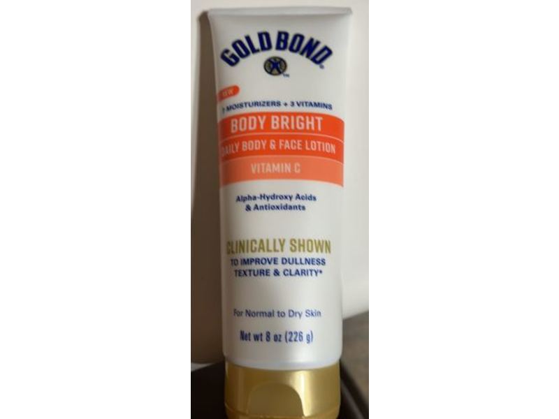 Gold Bond Daily Body & Face Lotion, Vitamin C, 8 oz/226 g
