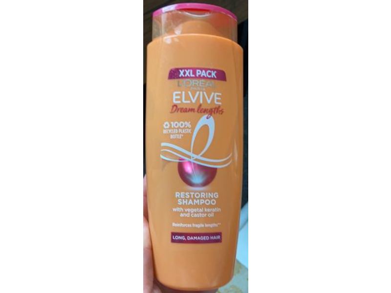 L'Oreal Paris Elvive Dream Lengths Restoring Shampoo, Long, Damaged Hair, 700 mL