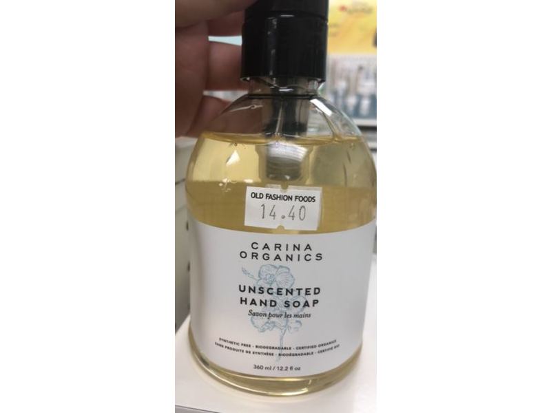 Carina Organics Hand Soap, 12.2 fl oz/360 mL