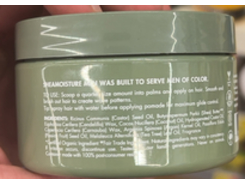 SheaMoisture Men Waves Pomade, Argan Oil & Shea Butter, 4 oz/113 g