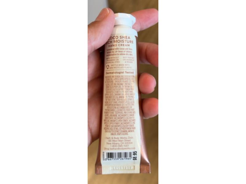 Bath & Body Works Coco Shea Rich Moisture Hand Cream, Cocoa + Shea Butter, 1 fl oz/29 mL, Pack Of 2