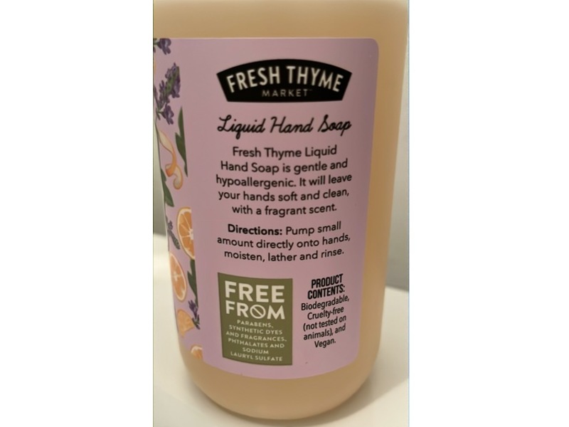 Fresh Thyme Hand Soap, Mandarin & Verbena, 12 fl oz/355 mL