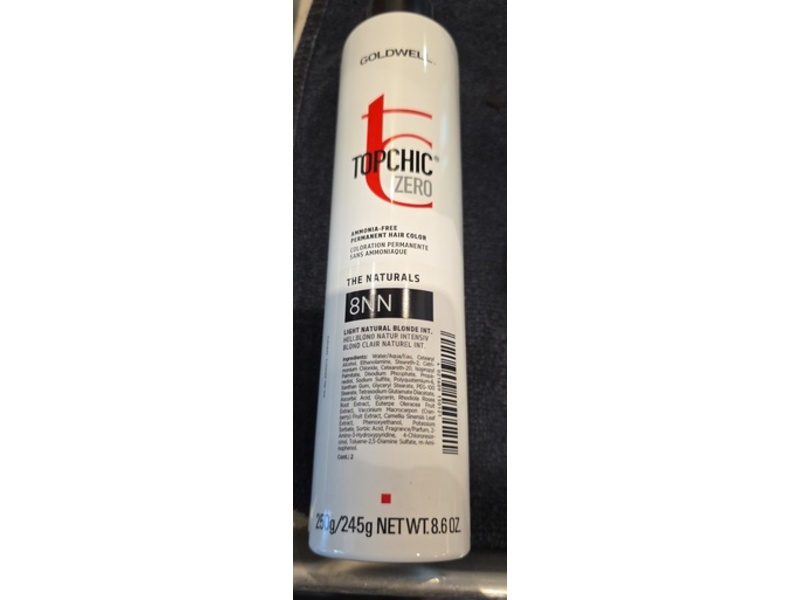Goldwell Topchic Zero Ammonia Free Permanent Hair Color, 8NN, 8.6 oz/250 g