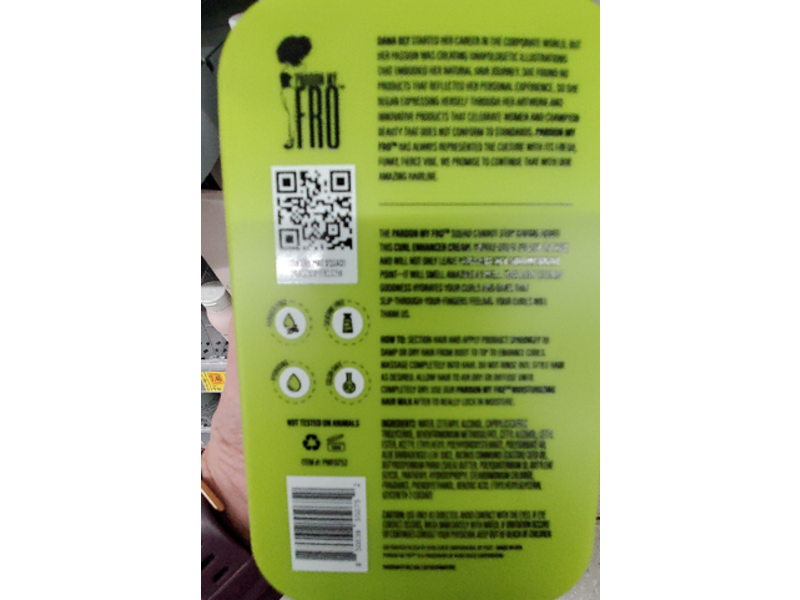 Pardon My Fro Curl Enhancer Cream, 12 fl oz/355 mL