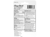 Chapstick Active 2 In 1 Sunscreen Lip Balm, SPF 25, Unscented, 0.18 oz/5 g, Pack Of 3 - thumbnail 2