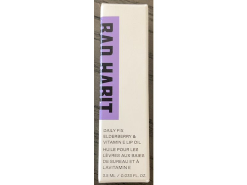Bad Habit Daily Fix Elderberry & Vitamin E Lip Oil, 0.033 fl oz/3.5 mL