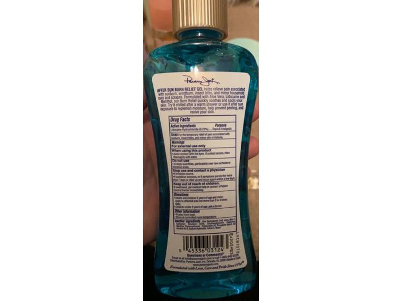 Panama Jack Burn Relief Gel, 8 fl oz/237 mL