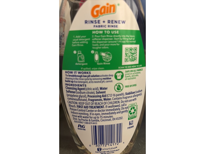 Gain Rinse + Renew Fabric Rinse, Hibiscus Hula, 16 fl oz