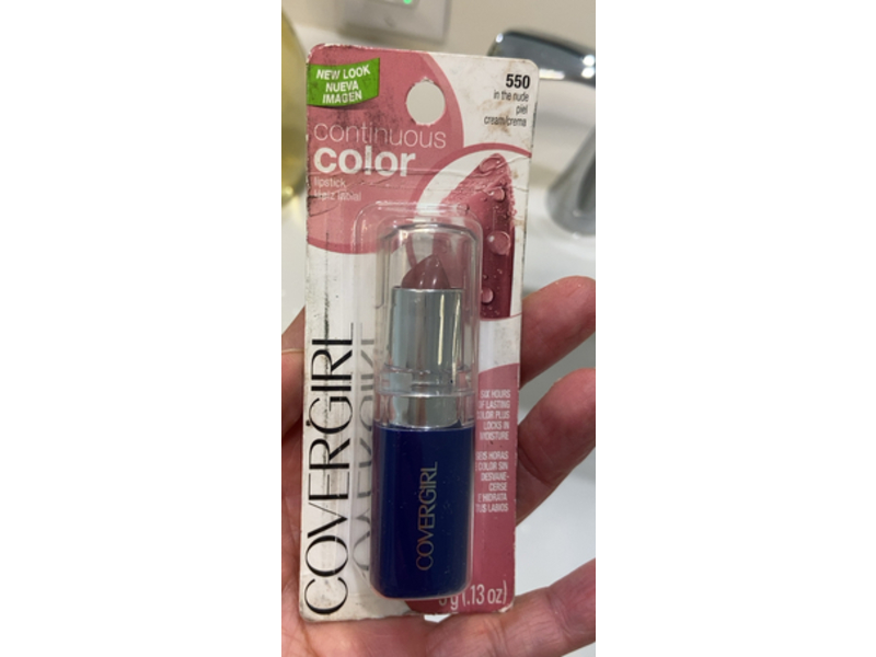 CoverGirl Continuous Color Lipstick, In The Nude, 0.13 oz/5 g