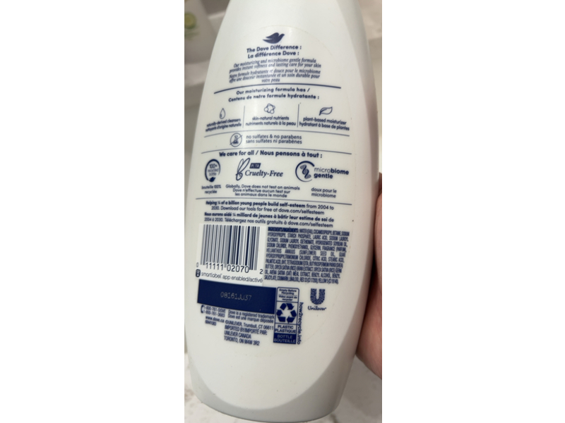 Dove Dryness Relief Body Wash, Oatmeal & Rice Milk, 650 mL, Pack Of 4