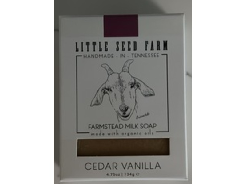Little Seed Farm Farmstead Milk Soap, Cedar Vanilla, 4.75 oz/134 g