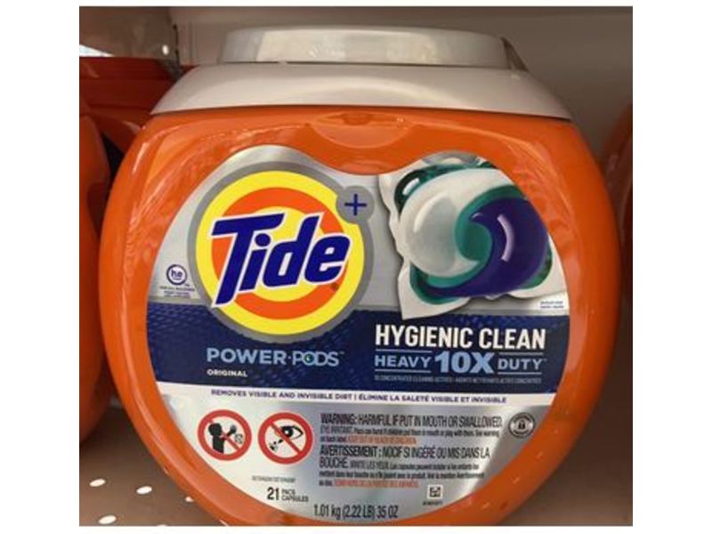 Tide Hygienic Clean Power Pods Laundry Detergent, Original, 21 Pacs, 35 oz/1.01 kg