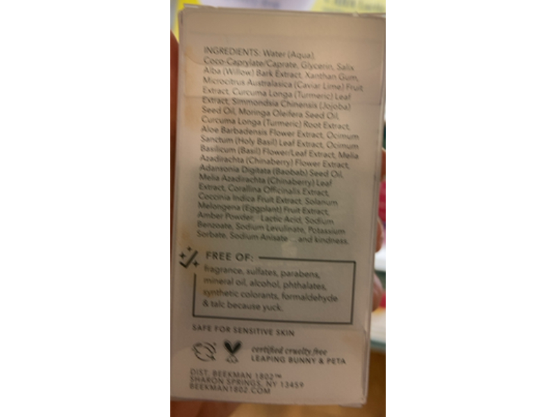 Beekman 1802 Smooth Booster Willow Bark Exfoliating Face Serum, 0.5 fl oz/15 mL