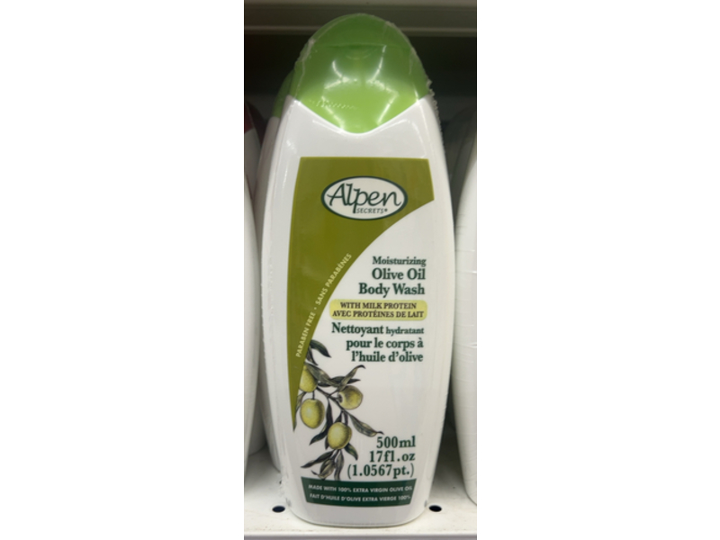 Alpen Secrets Moisturizing Body Wash, Olive Oil, 17 fl oz/500 mL