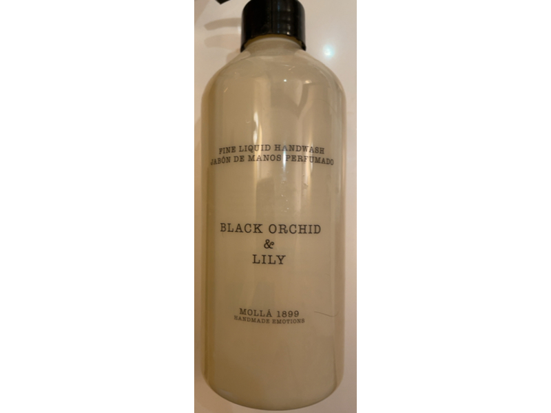 Cereria Molla Fine Liquid Handwash, Black Orchid & Lily, 16.9 fl oz/500 mL