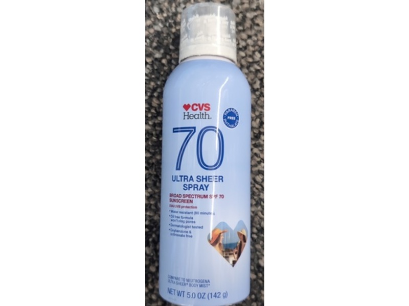 CVS Health Ultra Sheer Sunscreen Spray, SPF 70, 5 oz/142 g