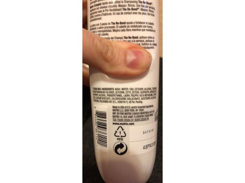 Matrix Total Results The Re-Bond 3 Conditioner, Strength-Rehab System, 10.1 fl oz/300 ml