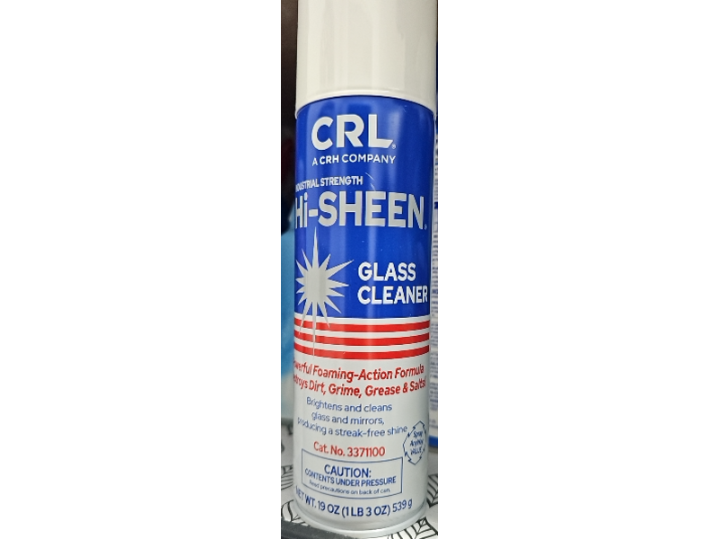 Crl Industrial Strength Hi-Sheen Glass Cleaner, 19 oz/539 g