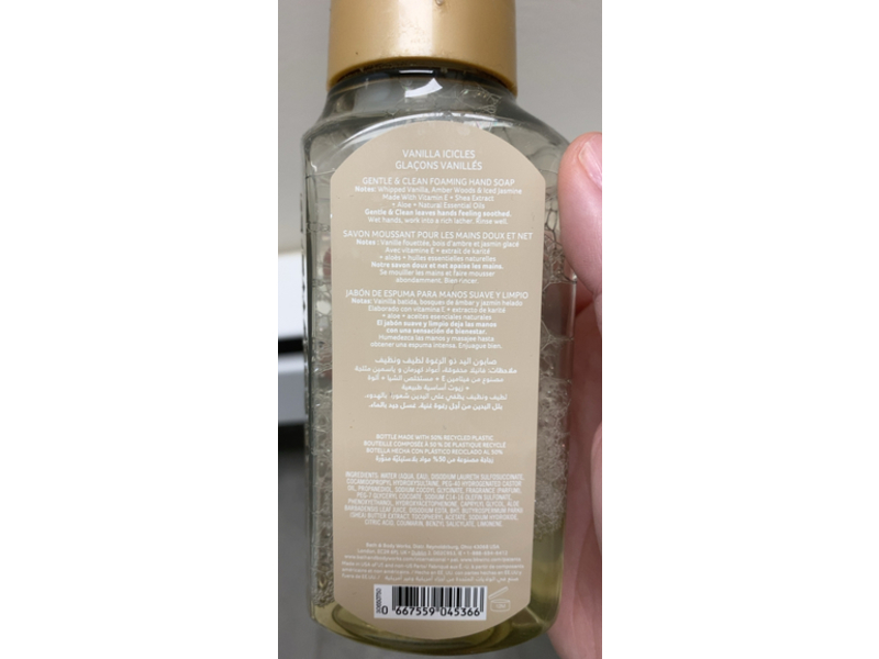 White Barn Gentle & Clean Foaming Hand Soap, Vanilla Icicles, 8.75 fl oz/259 mL