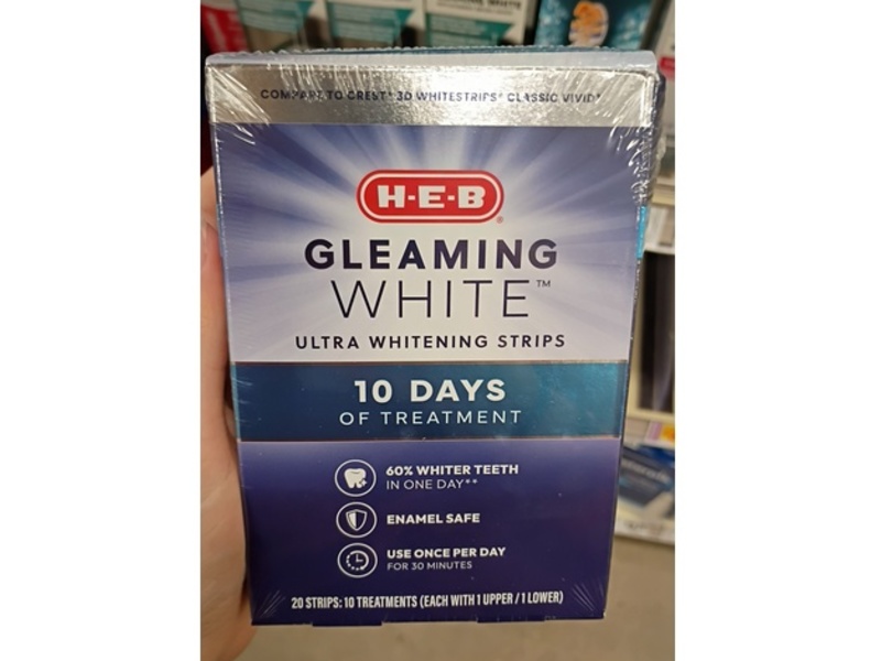 Heb Gleming White Ultra Whitening Strips, 20 Count