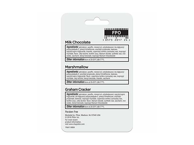 Chapstick S'Mores Collection Lip Balm, 0.15 oz, 3 Count