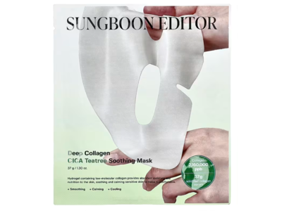 Sungboon Editor Deep Collagen Soothing Facial Mask, CICA Teatree, 1.3 oz/37 g