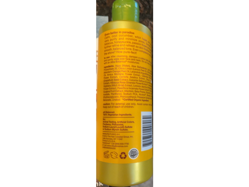 Alba Botanica Hawaiian Facial Toner, Hibiscus, 8.5 fl oz/251 mL