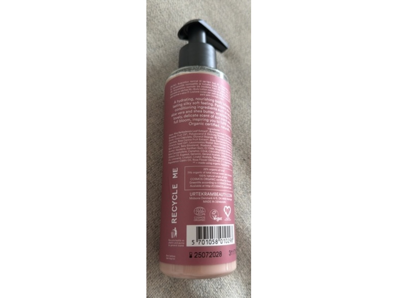 Urtekram Moisturizing Body Lotion, Soft Wild Rose, 8.2 fl oz/245 mL