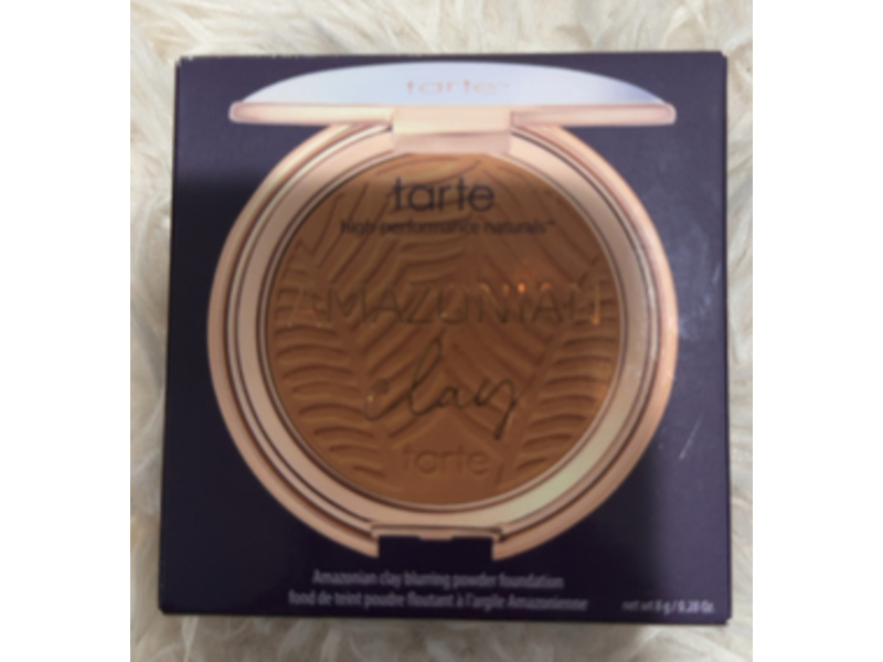 Tarte Amazonian Clay Blurring Powder Foundation, 46N Tan Deep Neutral, 0.28 oz/8 g