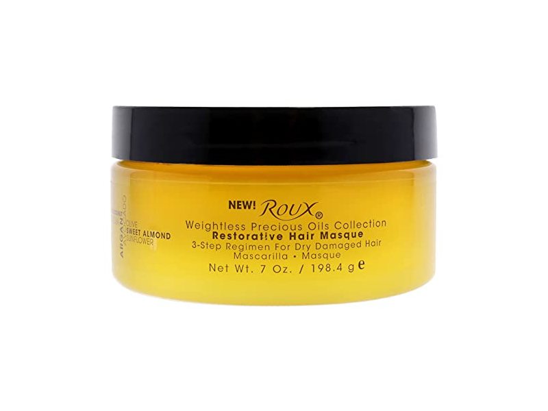 Roux Weightless Precious Oils Collection Restorative Hair Masque, Olive, Sweet Almond, Sunflower, 7 oz/198.4 g