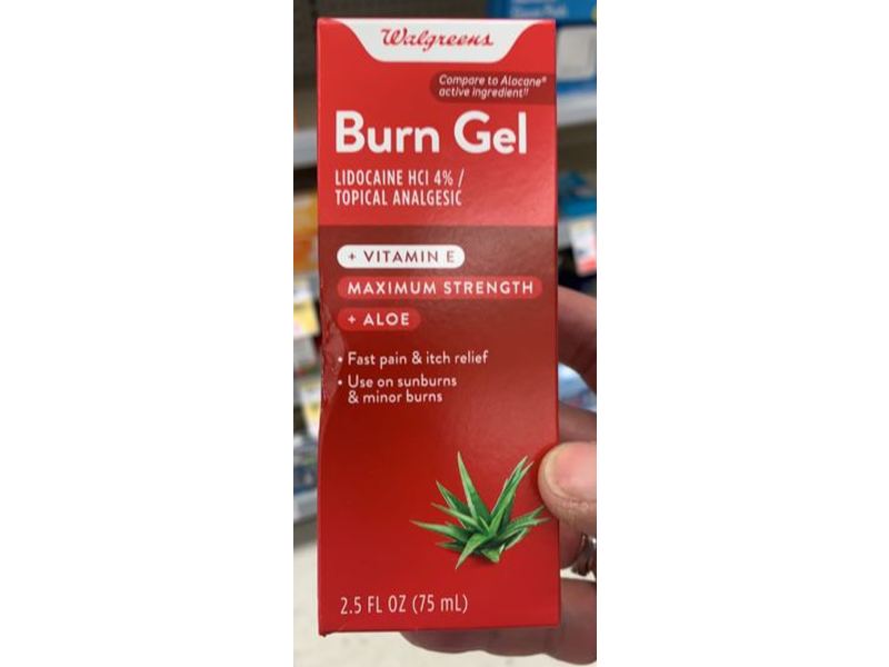 Walgreens Maximum Strength Burn Gel, 2.5 fl oz/75 mL