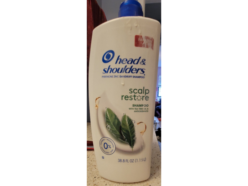 Head & Shoulders Scalp Restore Dandruff Shampoo, Tea Tree Oil & Antioxidants, 38.8 fl oz/1.15 L