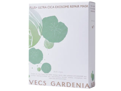 Vecs Gardenia Plus+ Ultra Cica Exosome Repair Mask, 23 mL, 6 Count