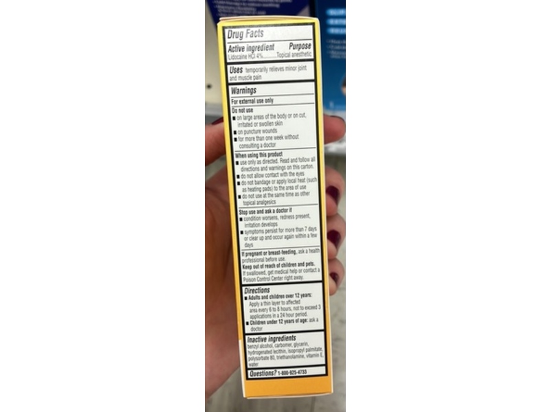Walgreens Pain Relieving Cream + Lidocaine, 2.07 fl oz/76.5 g