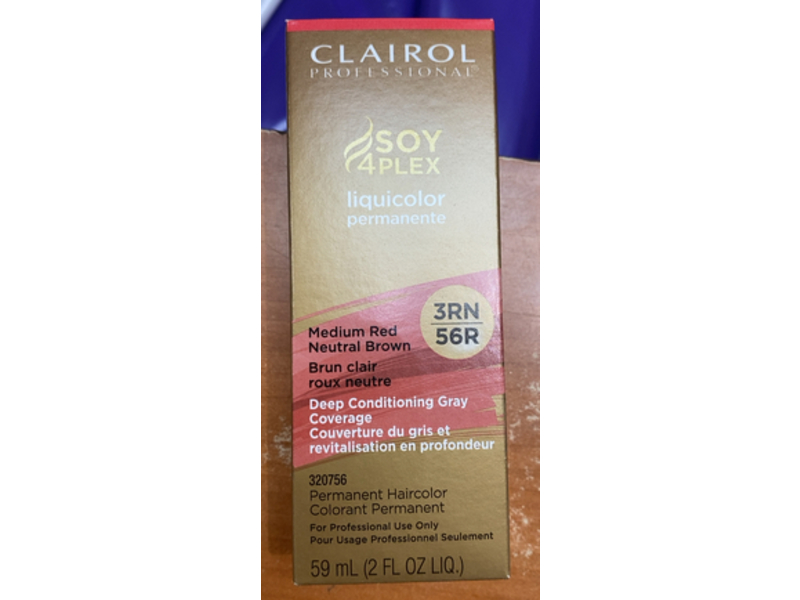 Clairol Professional Permanent Hair Color, 3RN/56R, Medium Red Neutral Brown, 2 fl oz/59 mL
