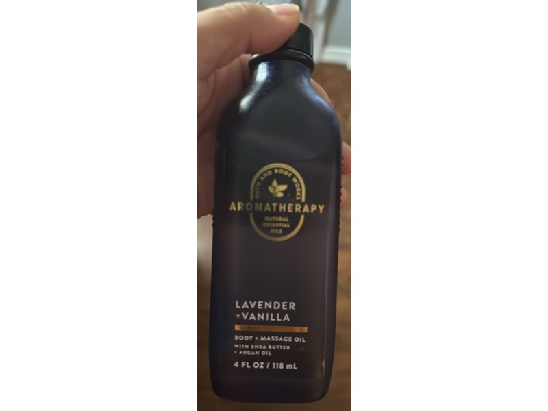 Bath & Body Works Aromatherapy Body + Massage Oil, Lavender + Vanilla, 4 fl oz/118 mL