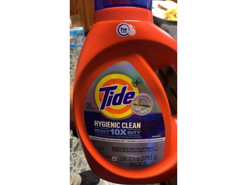 Tide Hygienic Clean Heavy 10X Duty Liquid Laundry Detergent, Original Scent, 44 Loads, 69 fl oz/2.04 L