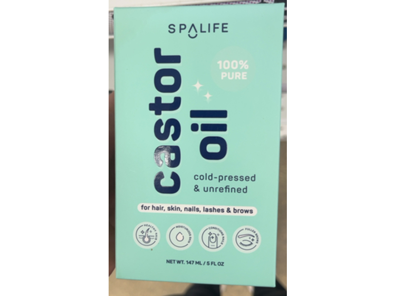 Spalife Castor Oil, Mint, 5 fl oz/147 mL