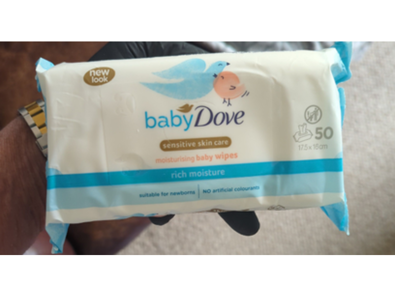 Dove Baby Wipes Rich Moisture, 50 Wipes, Pack Of 12 Pack