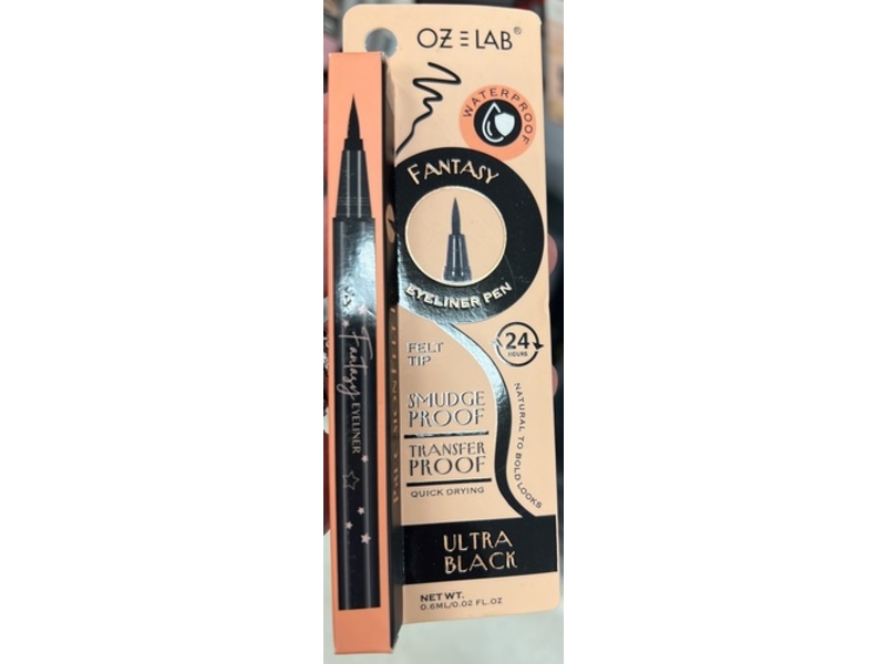 OZ LAB Fantasy Eyeliner Pen, Ultra Black, 0.02 fl oz/0.6 mL