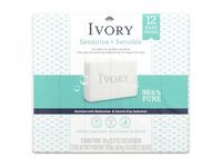 Ivory Sensitive Gentle Bar Soap, 3.17 oz/90 g, 12 Count - thumbnail 1